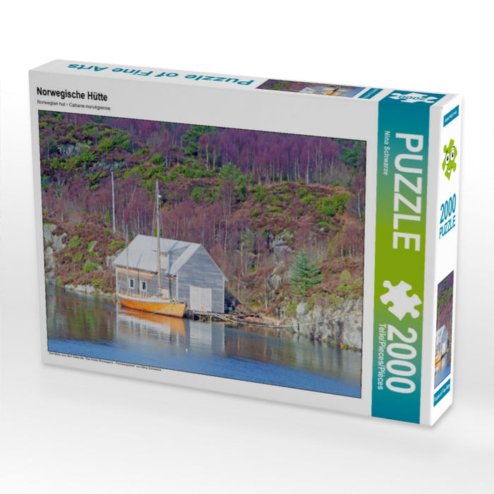 Norwegische Hütte 2000 Teile Puzzle quer - CALVENDO Foto-Puzzle'