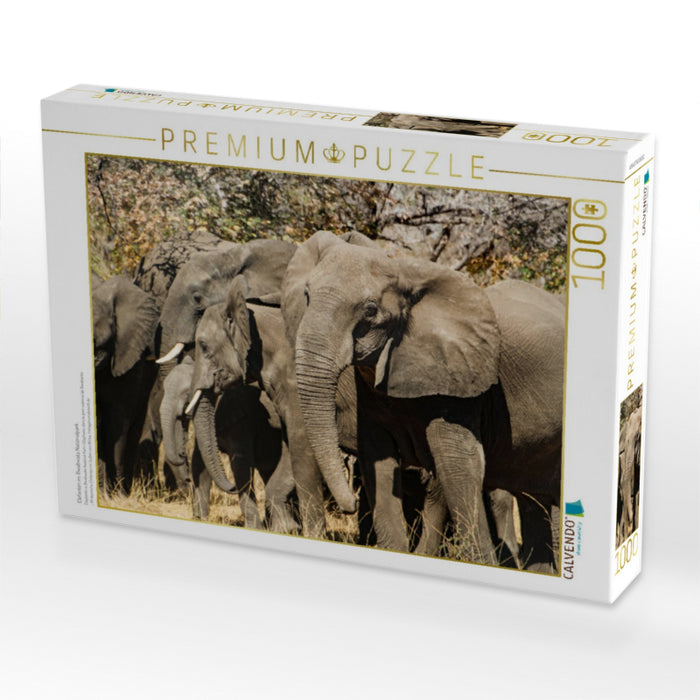 Elefanten im Bwabwata Nationalpark - CALVENDO Foto-Puzzle'