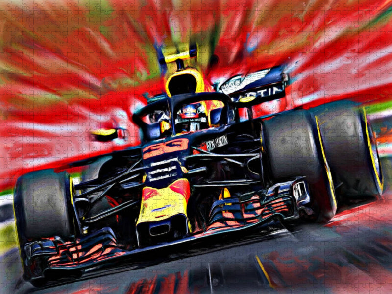 The Dutchman Max Verstappen is driving at the same high level as record world champion Lewis Hamilton. - CALVENDO photo puzzle 