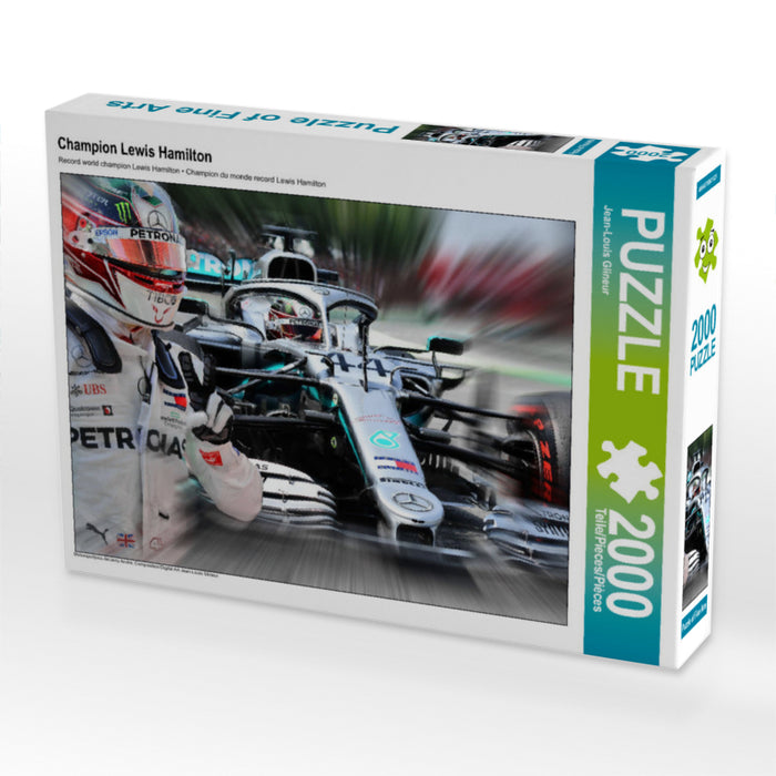 Champion Lewis Hamilton 2000 Teile Puzzle quer - CALVENDO Foto-Puzzle'