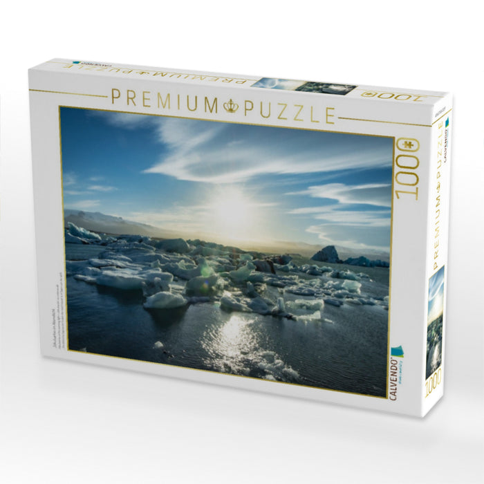 Jökulsarlon im Abendlicht - CALVENDO Foto-Puzzle'
