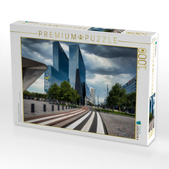 Blick vom Hauptbahnhof Rotterdam - CALVENDO Foto-Puzzle'