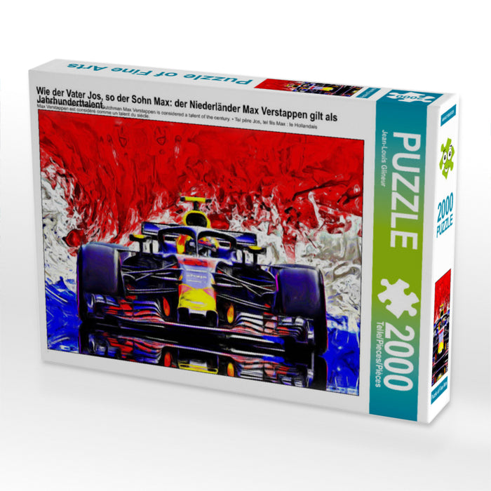 Wie der Vater Jos, so der Sohn Max: der Niederländer Max Verstappen gilt als Jahrhunderttalent. 2000 Teile Puzzle quer - CALVENDO Foto-Puzzle'