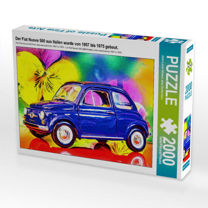 Der Fiat Nuova 500 aus Italien wurde von 1957 bis 1975 gebaut. 2000 Teile Puzzle quer - CALVENDO Foto-Puzzle'