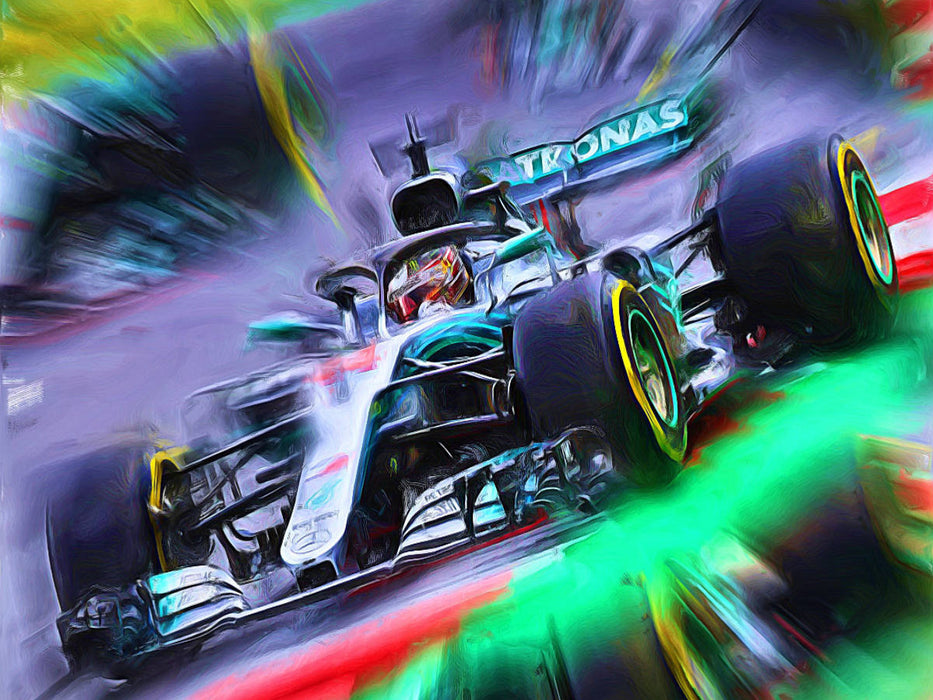 Lewis Hamilton jagt recht erfolgreich die vielen Rekorde des legendären Michael Schumacher - CALVENDO Foto-Puzzle'