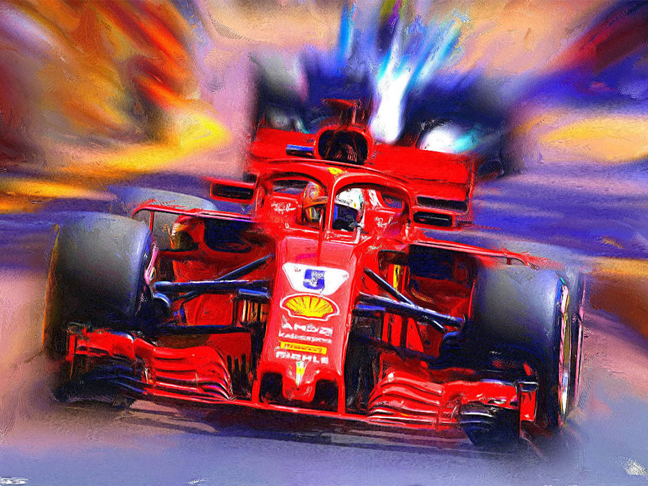 Vettel ist nach dem Kerpener Michael Schumacher der erfolgreichste deutsche Formel-1-Rennfahrer. - CALVENDO Foto-Puzzle'