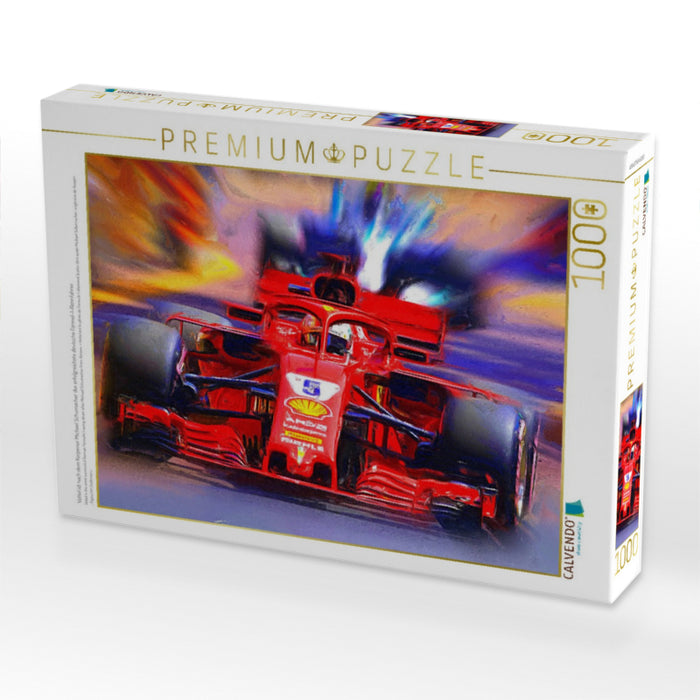 Vettel ist nach dem Kerpener Michael Schumacher der erfolgreichste deutsche Formel-1-Rennfahrer. - CALVENDO Foto-Puzzle'