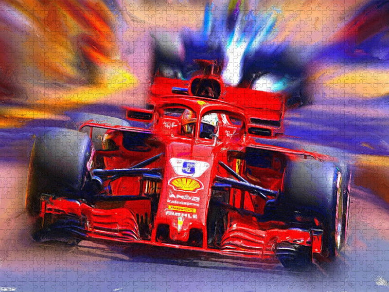 Vettel ist nach dem Kerpener Michael Schumacher der erfolgreichste deutsche Formel-1-Rennfahrer. - CALVENDO Foto-Puzzle'