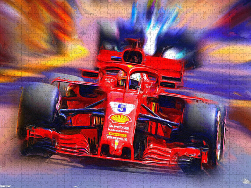 Sebastian Vettel 2000 Teile Puzzle quer - CALVENDO Foto-Puzzle'