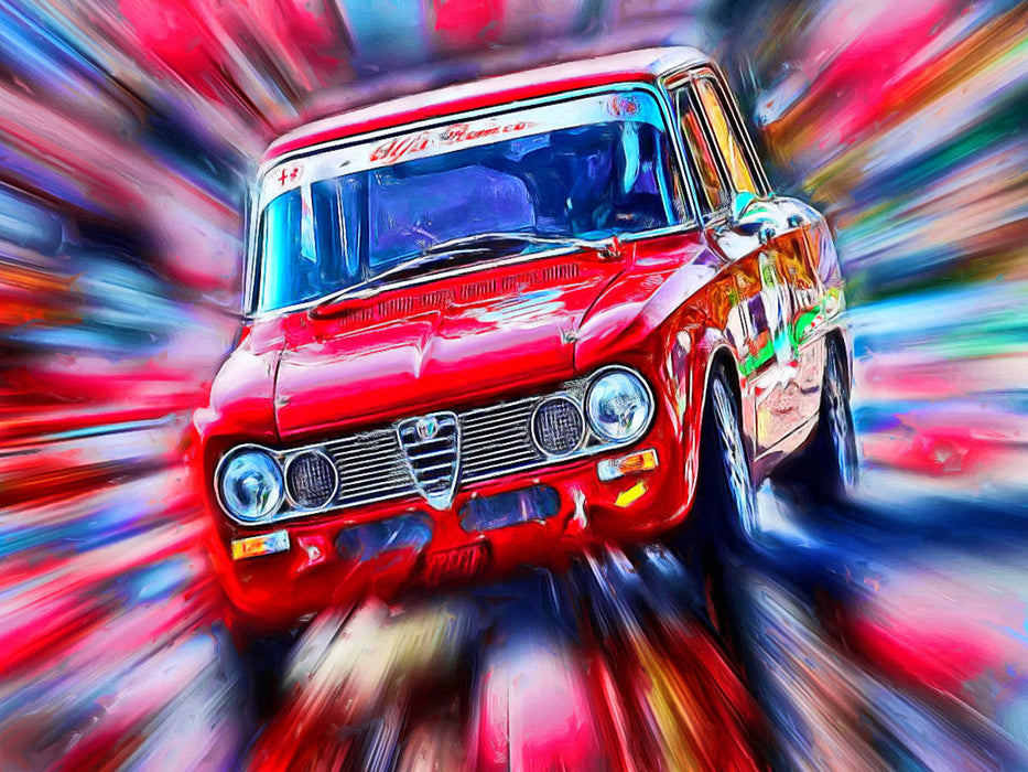 Der Alfa Romeo Giulia gehört zu den beliebtesten Oldies des italienischen Autoherstellers. - CALVENDO Foto-Puzzle'