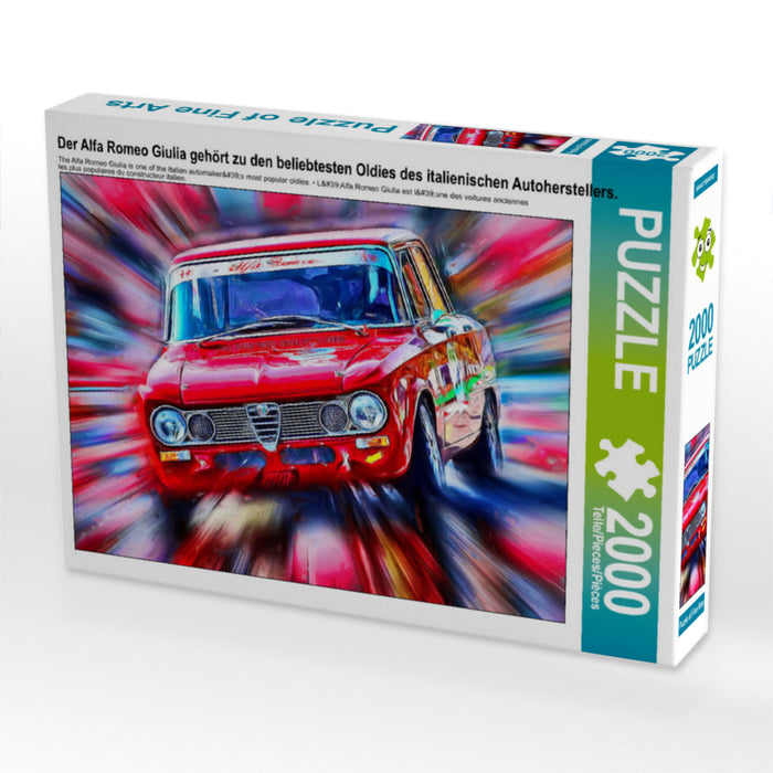 Der Alfa Romeo Giulia gehört zu den beliebtesten Oldies des italienischen Autoherstellers. 2000 Teile Puzzle quer - CALVENDO Foto-Puzzle'