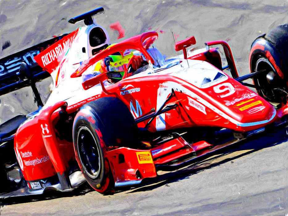 Mick Schumacher, der Sohn der Legende Michael Schumacher, startete in der Formel 2. - CALVENDO Foto-Puzzle'