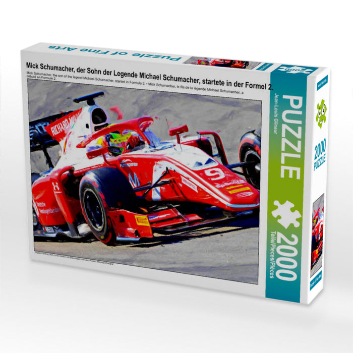 Mick Schumacher, der Sohn der Legende Michael Schumacher, startete in der Formel 2. 2000 Teile Puzzle quer - CALVENDO Foto-Puzzle'