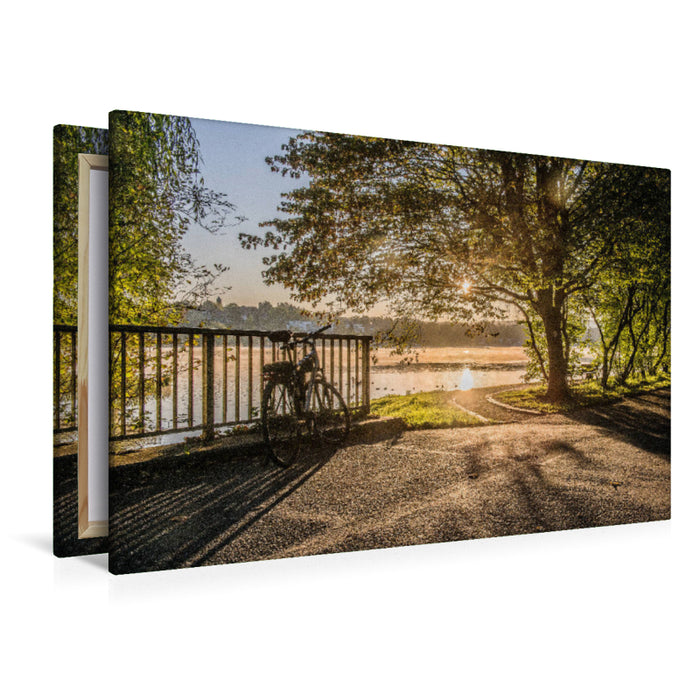 Premium Textil-Leinwand Am Haus Scheppen