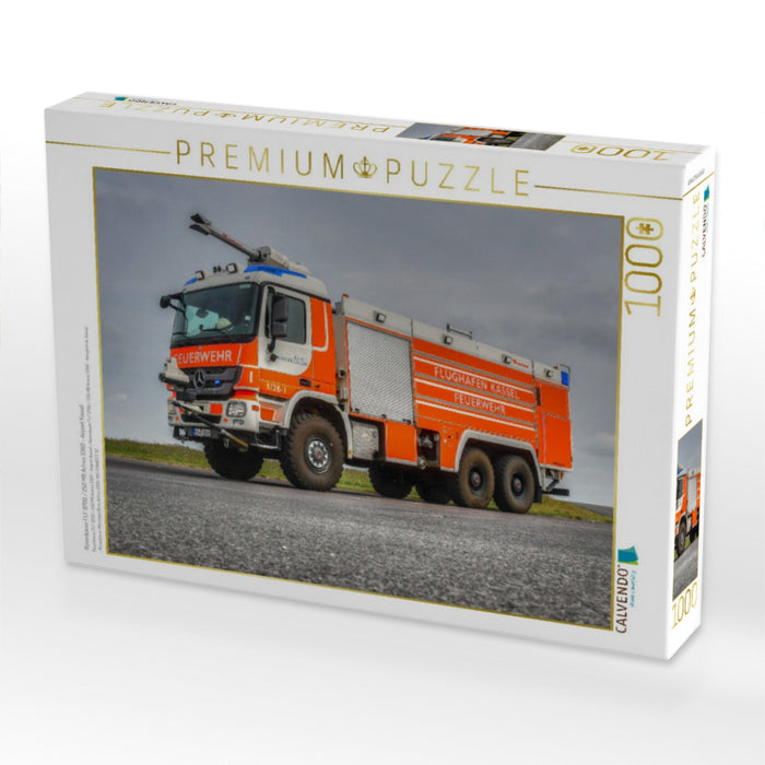 Rosenbauer FLF 9700 / 250 MB Actros 3360 - Airport Kassel - CALVENDO Foto-Puzzle'