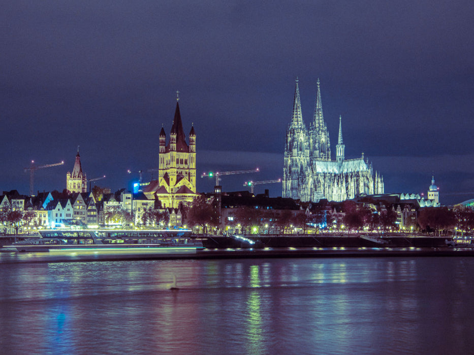 Köln bei Nacht - CALVENDO Foto-Puzzle'