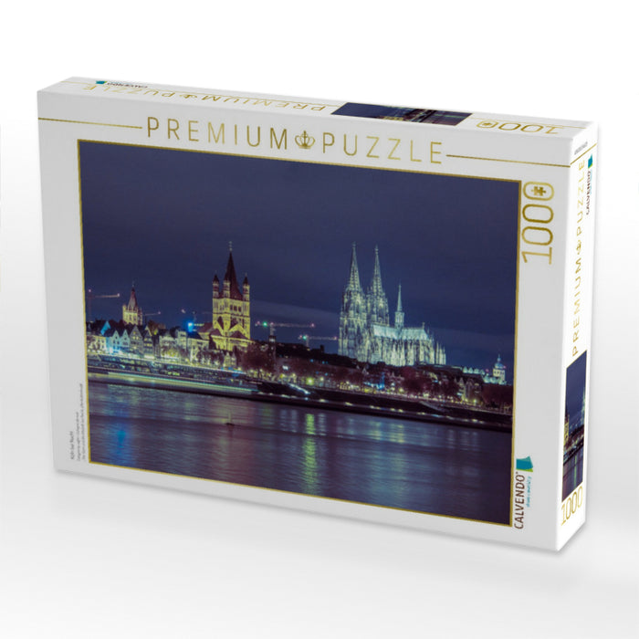Köln bei Nacht - CALVENDO Foto-Puzzle'