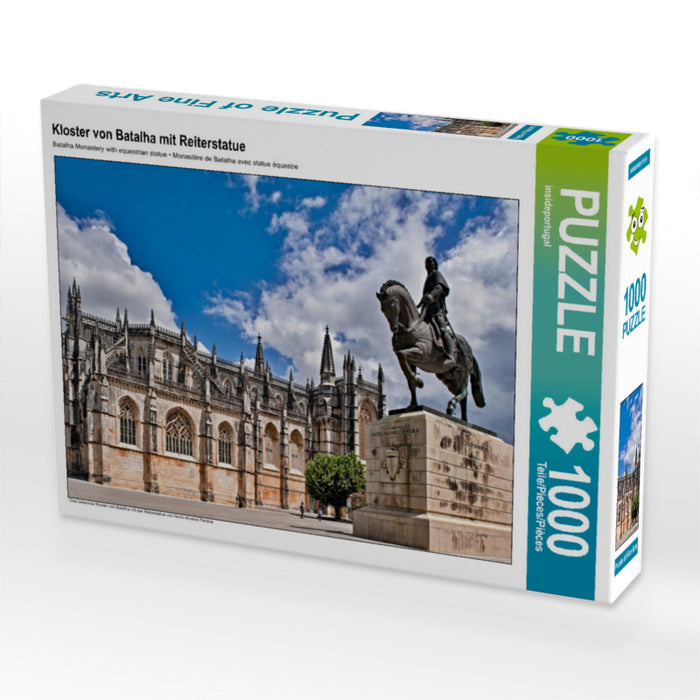 Batalha Monastery with Equestrian Statue - CALVENDO Photo Puzzle 