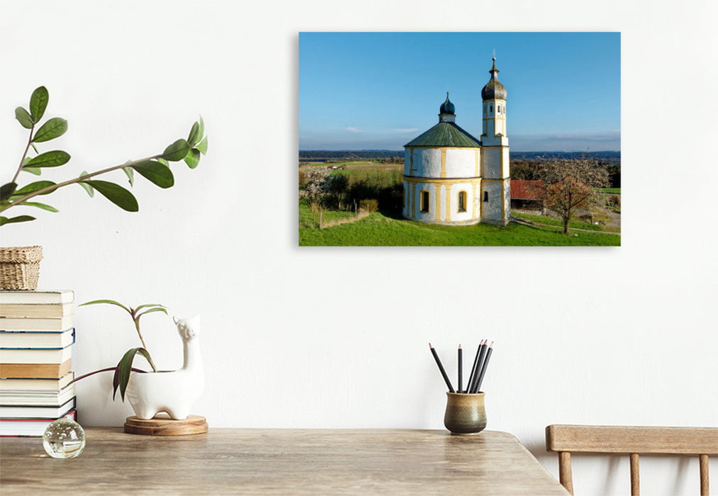 Premium textile canvas Premium textile canvas 120 cm x 80 cm across Mountain, St. Peter's Chapel 