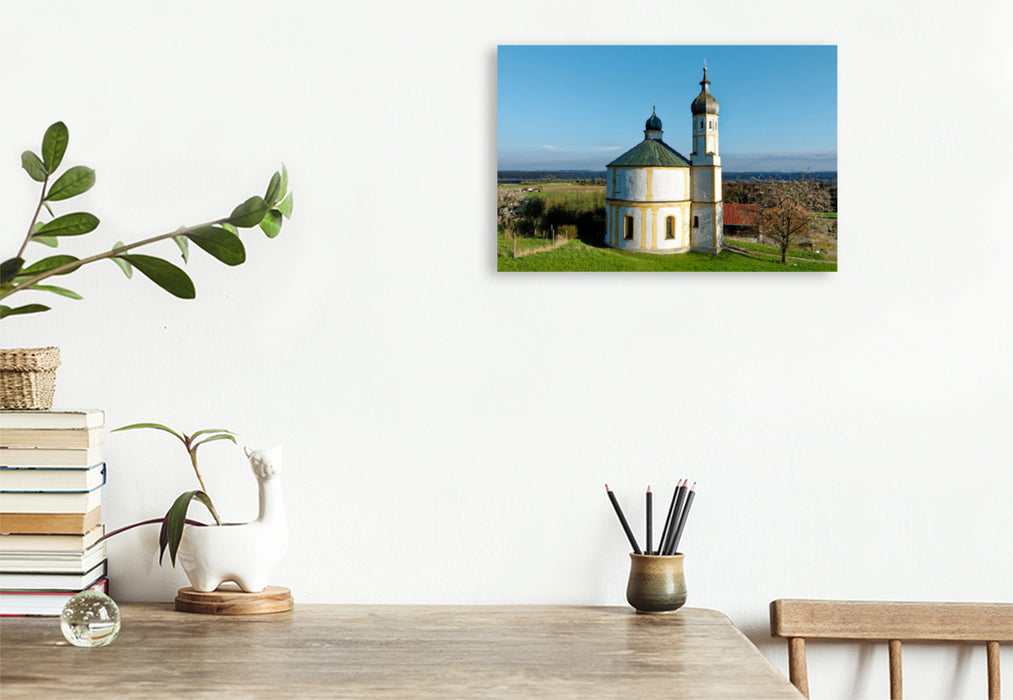 Premium textile canvas Premium textile canvas 120 cm x 80 cm across Mountain, St. Peter's Chapel 