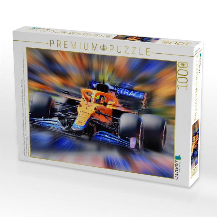 Lando Norris ist Brite und startet für das Team McLaren. Er bleibt seinem Team auch in den nächsten Jahren treu. - CALVENDO Foto-Puzzle'