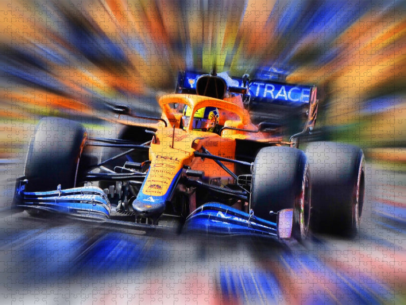 Lando Norris ist Brite und startet für das Team McLaren. Er bleibt seinem Team auch in den nächsten Jahren treu. - CALVENDO Foto-Puzzle'