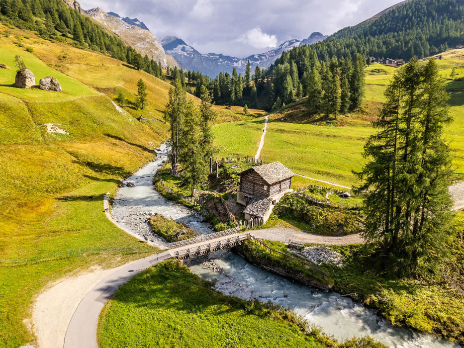 Hütte im Fextal - CALVENDO Foto-Puzzle'