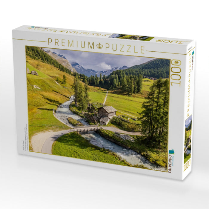Hütte im Fextal - CALVENDO Foto-Puzzle'