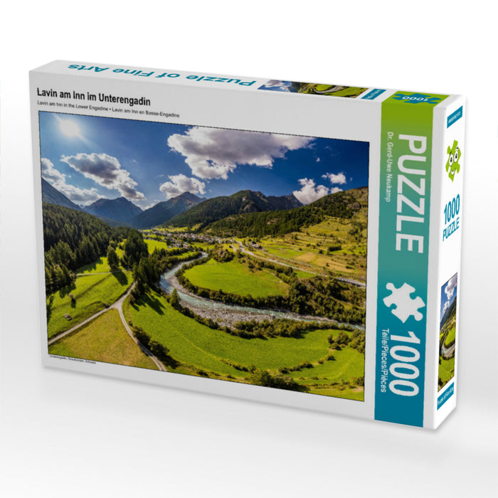 Lavin am Inn im Unterengadin 1000 Teile Puzzle quer - CALVENDO Foto-Puzzle'