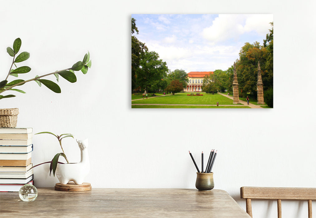 Premium textile canvas Premium textile canvas 120 cm x 80 cm landscape castle garden 