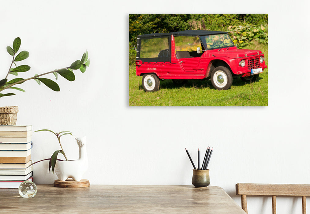 Premium textile canvas Premium textile canvas 120 cm x 80 cm landscape Citroen Mehari 