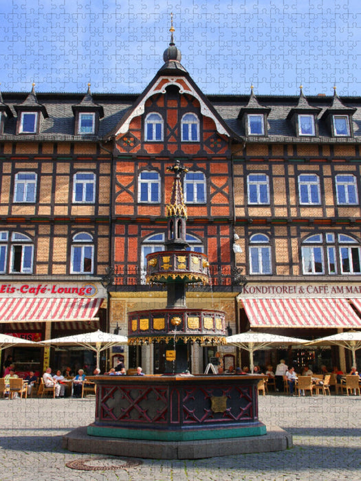 Wernigerode, Marktplatz mit Wohltäterbrunnen - CALVENDO Foto-Puzzle'