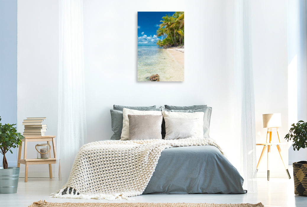 Premium textile canvas Premium textile canvas 80 cm x 120 cm high Isla Saona 