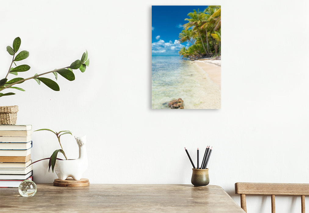 Premium textile canvas Premium textile canvas 80 cm x 120 cm high Isla Saona 