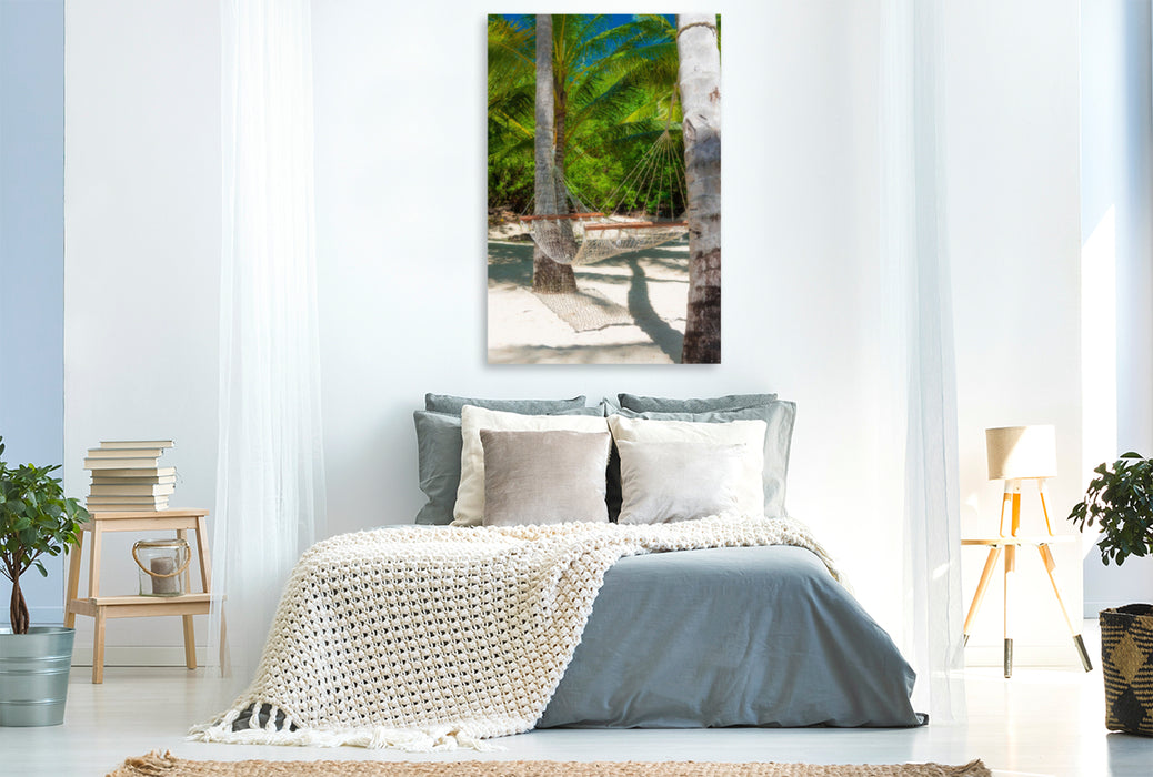 Premium textile canvas Premium textile canvas 80 cm x 120 cm high Isla Saona 