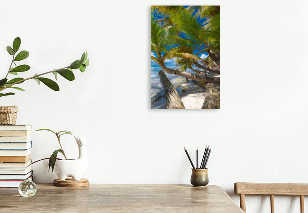 Premium textile canvas Premium textile canvas 80 cm x 120 cm high Isla Saona 