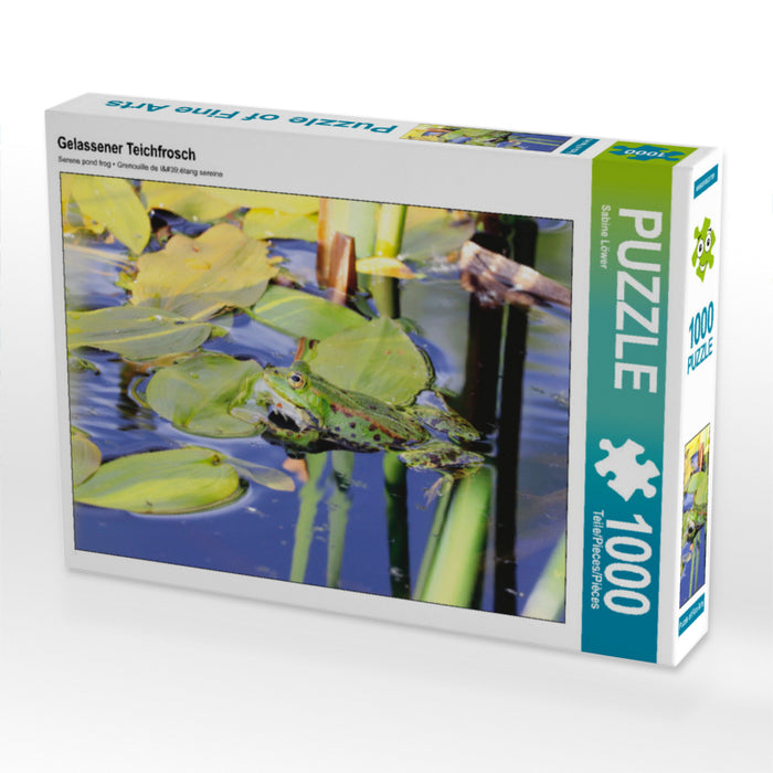 Gelassener Teichfrosch 1000 Teile Puzzle quer - CALVENDO Foto-Puzzle'