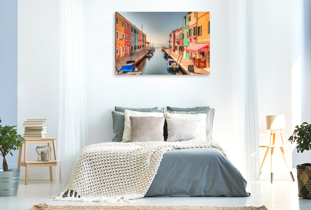 Premium textile canvas Premium textile canvas 120 cm x 80 cm landscape A motif from the calendar Isole di Burano 