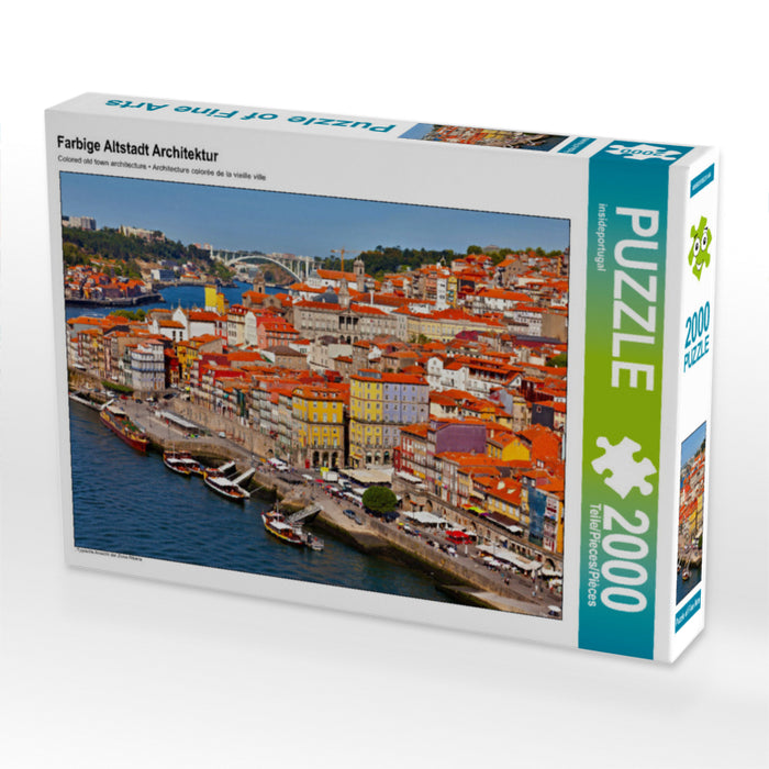 Farbige Altstadt Architektur 2000 Teile Puzzle quer - CALVENDO Foto-Puzzle'