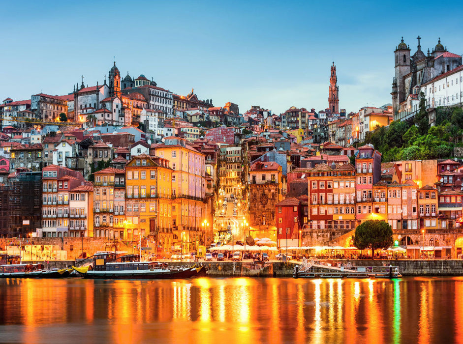 Porto Altstadt beleuchtet - CALVENDO Foto-Puzzle'