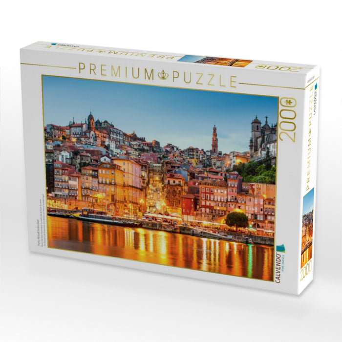 Porto Altstadt beleuchtet - CALVENDO Foto-Puzzle'