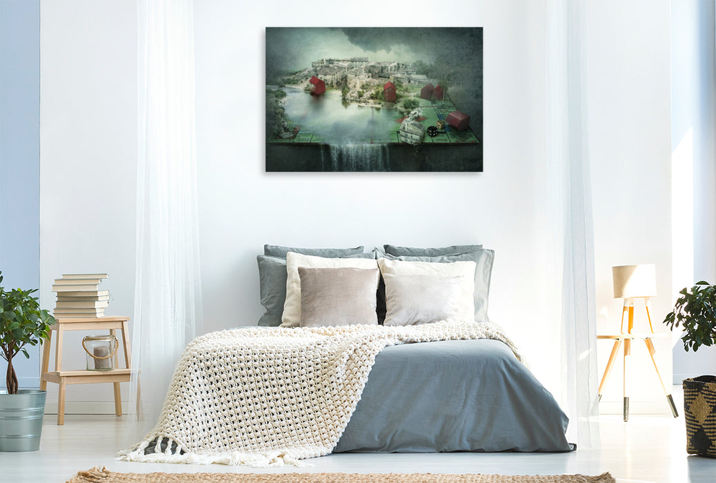 Premium textile canvas Premium textile canvas 120 cm x 80 cm landscape Just one game 