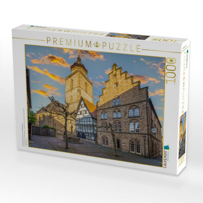 Schwälmer Brunnen und Obergasse - CALVENDO Foto-Puzzle'
