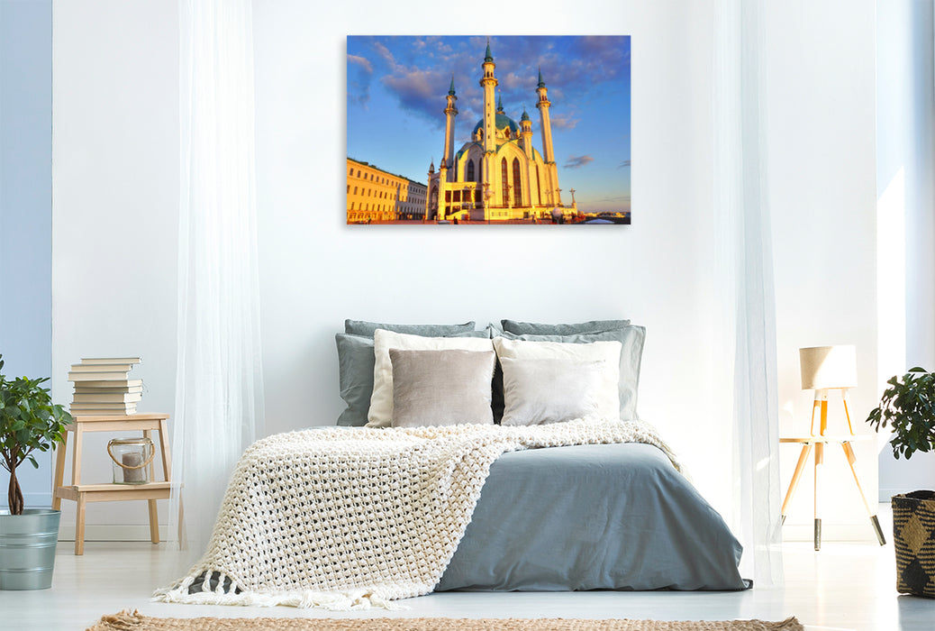 Premium textile canvas Premium textile canvas 120 cm x 80 cm landscape The Kul Sharif Mosque 