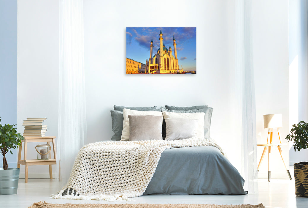 Premium textile canvas Premium textile canvas 120 cm x 80 cm landscape The Kul Sharif Mosque 