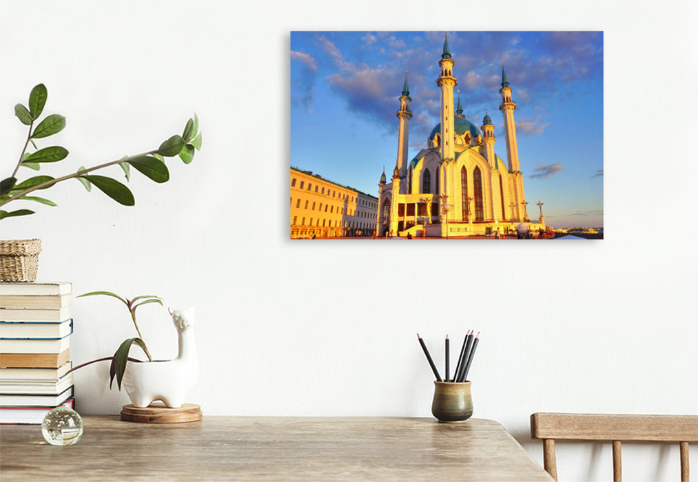 Premium textile canvas Premium textile canvas 120 cm x 80 cm landscape The Kul Sharif Mosque 