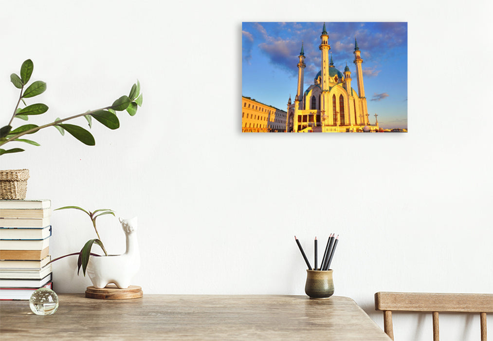 Premium textile canvas Premium textile canvas 120 cm x 80 cm landscape The Kul Sharif Mosque 