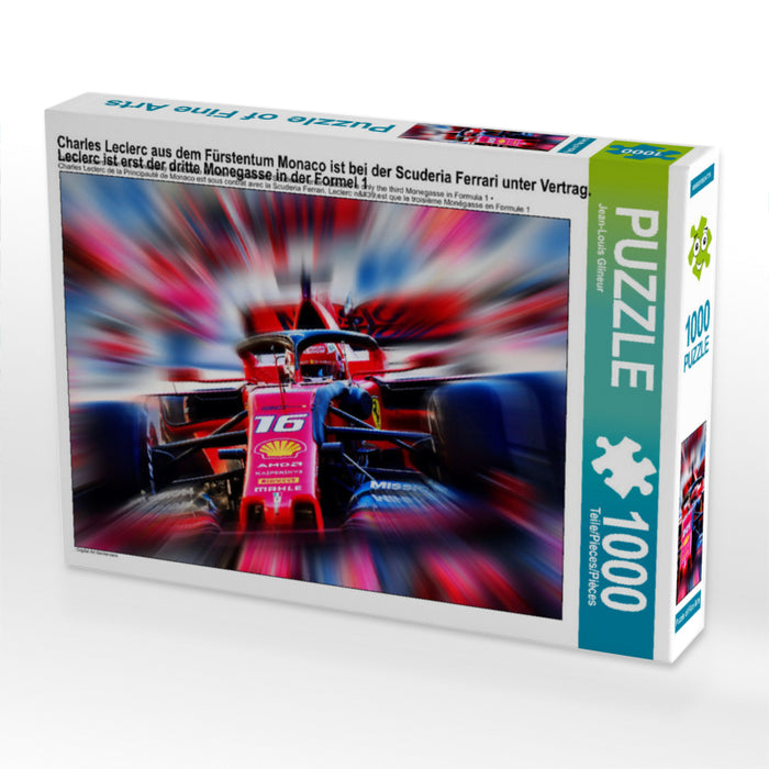 Charles Leclerc aus dem Fürstentum Monaco ist bei der Scuderia Ferrari unter Vertrag. Leclerc ist erst der dritte Monegasse in der Formel 1 1000 Teile Puzzle quer - CALVENDO Foto-Puzzle'