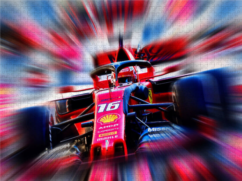 Charles Leclerc aus dem Fürstentum Monaco ist bei der Scuderia Ferrari unter Vertrag. Leclerc ist erst der dritte Monegasse in der Formel 1 1000 Teile Puzzle quer - CALVENDO Foto-Puzzle'