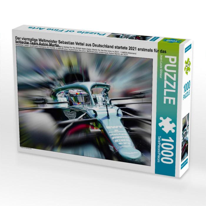 Der viermalige Weltmeister Sebastian Vettel aus Deutschland startete 2021 erstmals für das britische Team Aston Martin. 1000 Teile Puzzle quer - CALVENDO Foto-Puzzle'